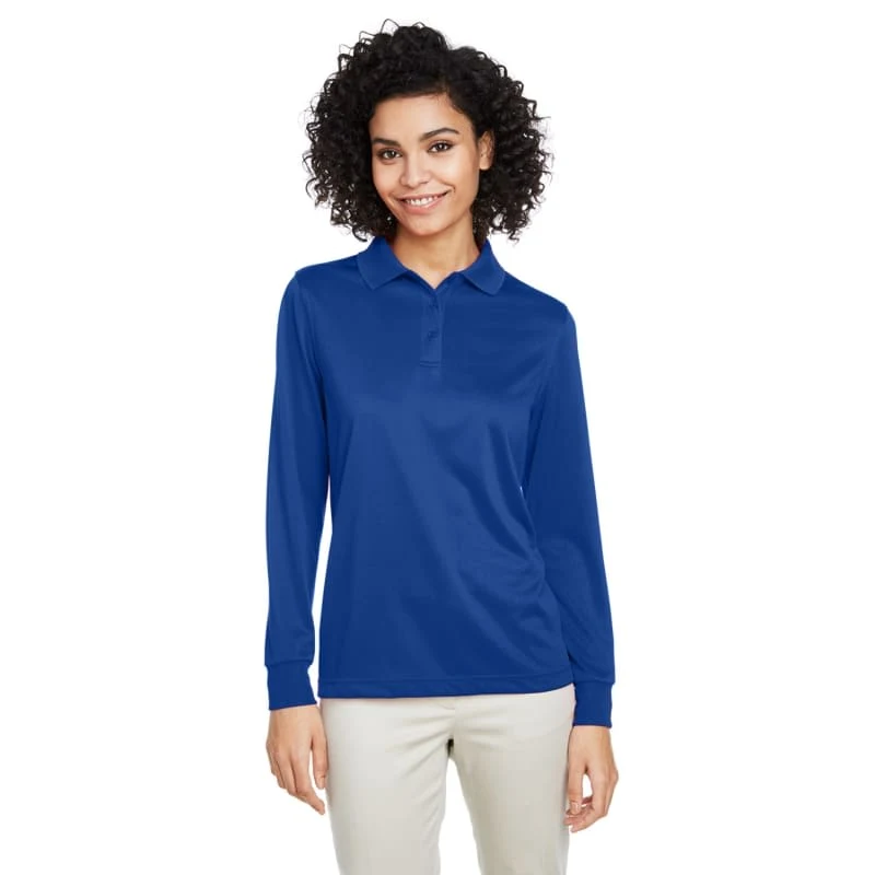 Harriton Ladies' Advantage Snag Protection Plus IL Long Sleeve Polo 1