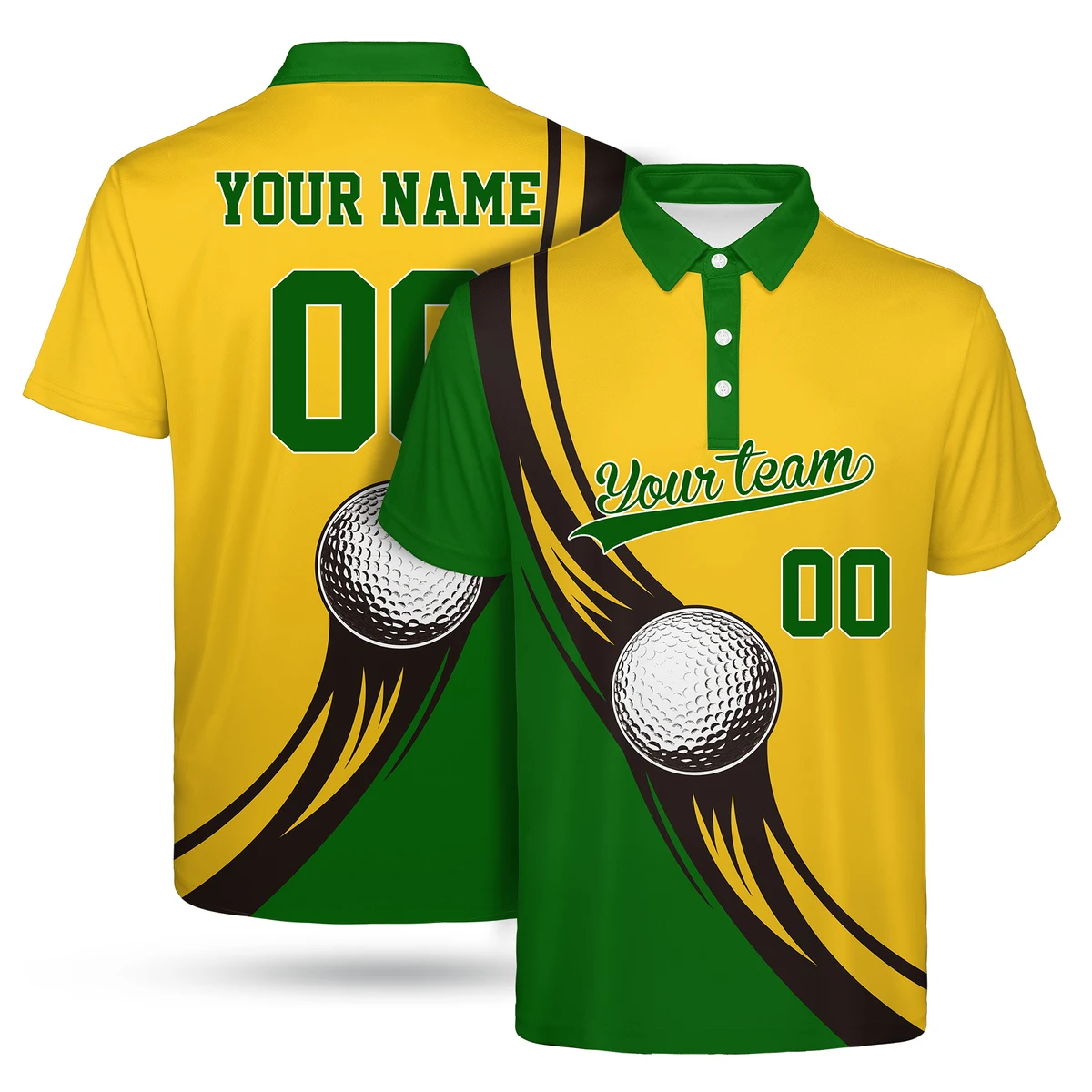 Custom Full Color Dye Sublimation Performance Polo Shirt 1