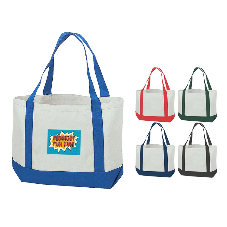13 oz. Two-Tone Cotton Canvas Tote Bag 1