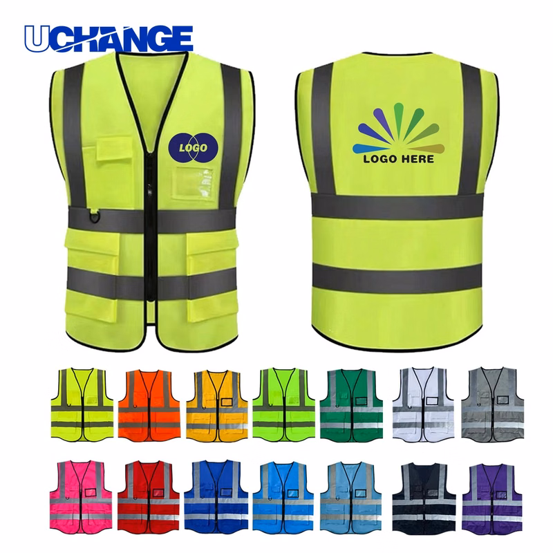 Zipper Front Reflective Safety Vest