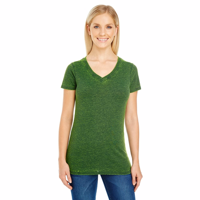 Women's Cross Dye V-Neck T-Shirt - 215B