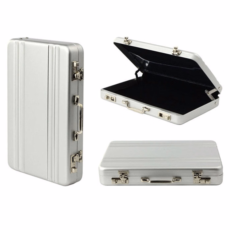 Metal Briefcase Business Card Holder