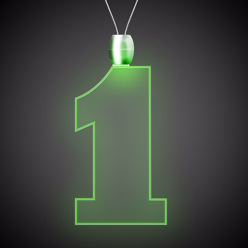 Green 1" #1 LED Light Up Pendants