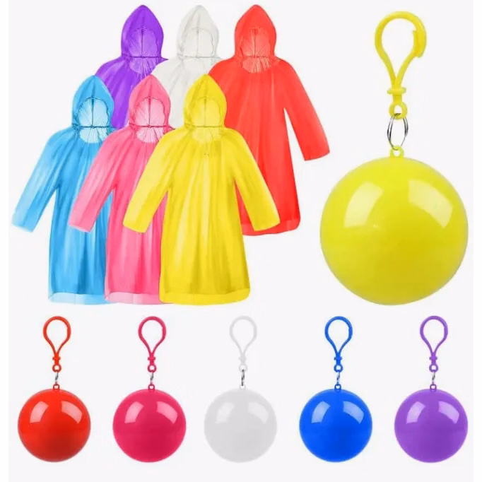 BALL KEYCHAIN WITH RAINCOAT