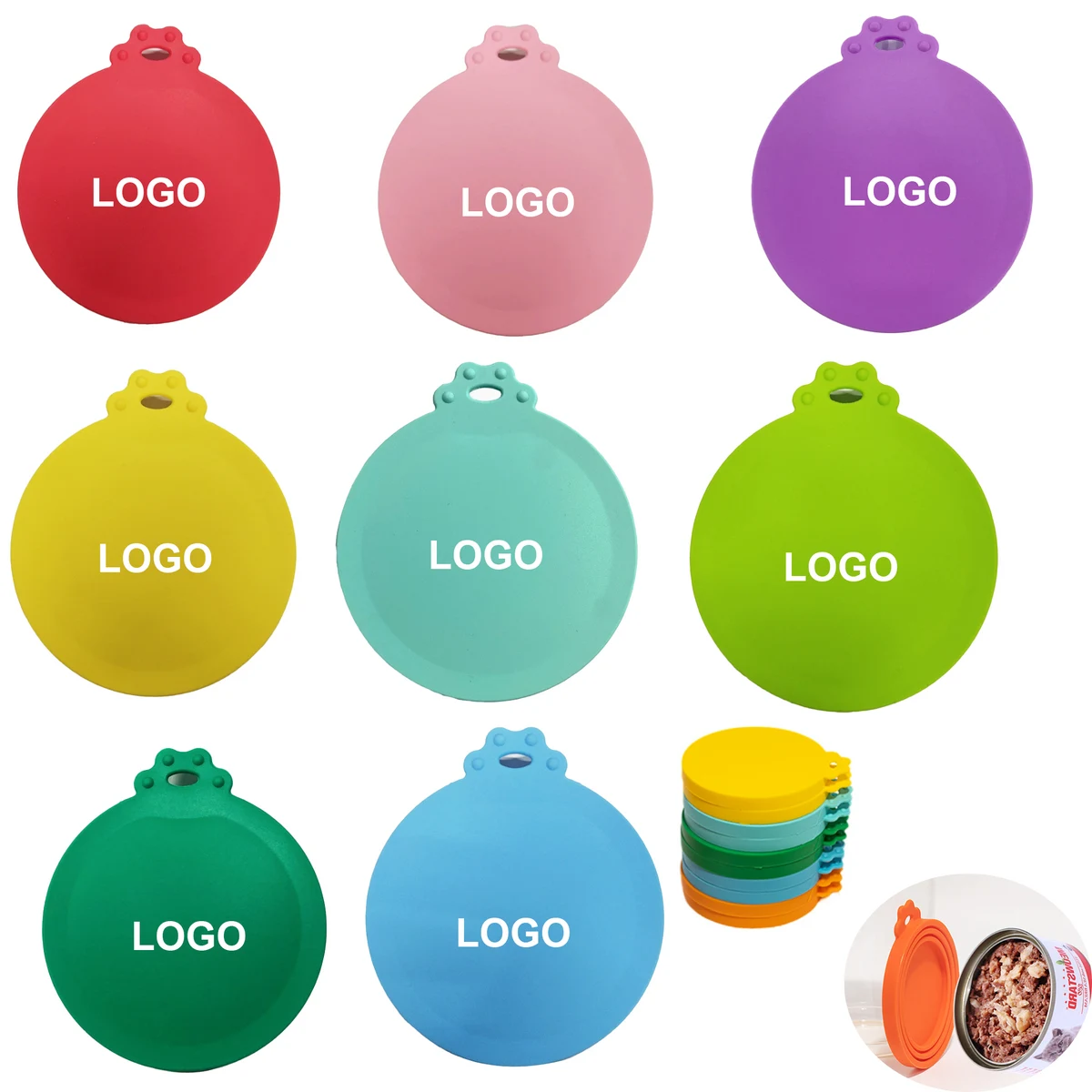 Silicone Pet Can Lid Food Sealing Reusable Cans Topper 1