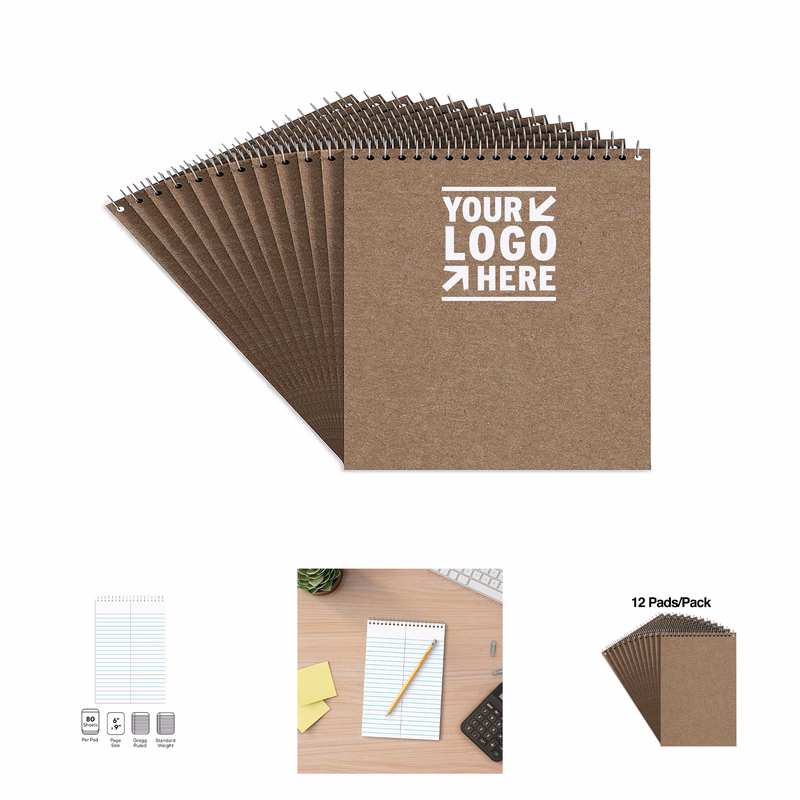 6" x 9" Gregg Ruled White 80 Sheets Recycled Steno Book
