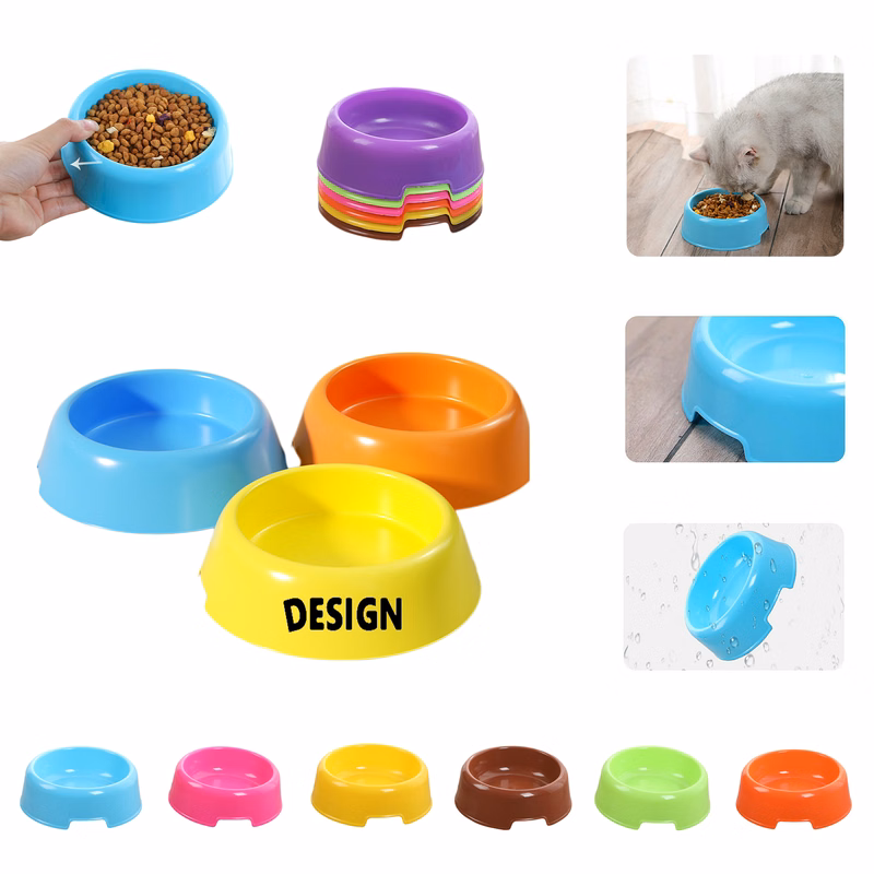 Durable Plastic Dog Bowls for Cats Puppies