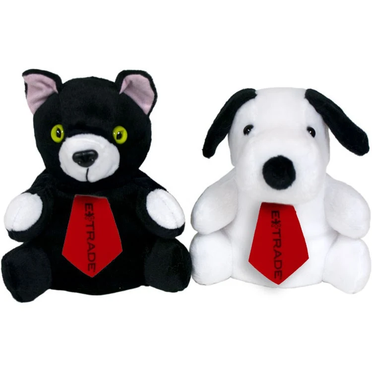 7" Cat /Dog Reversible Puppet and 2 ties with one color imprint 1