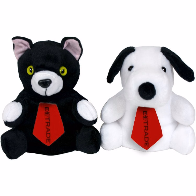 7" Cat /Dog Reversible Puppet and 2 ties with one color imprint