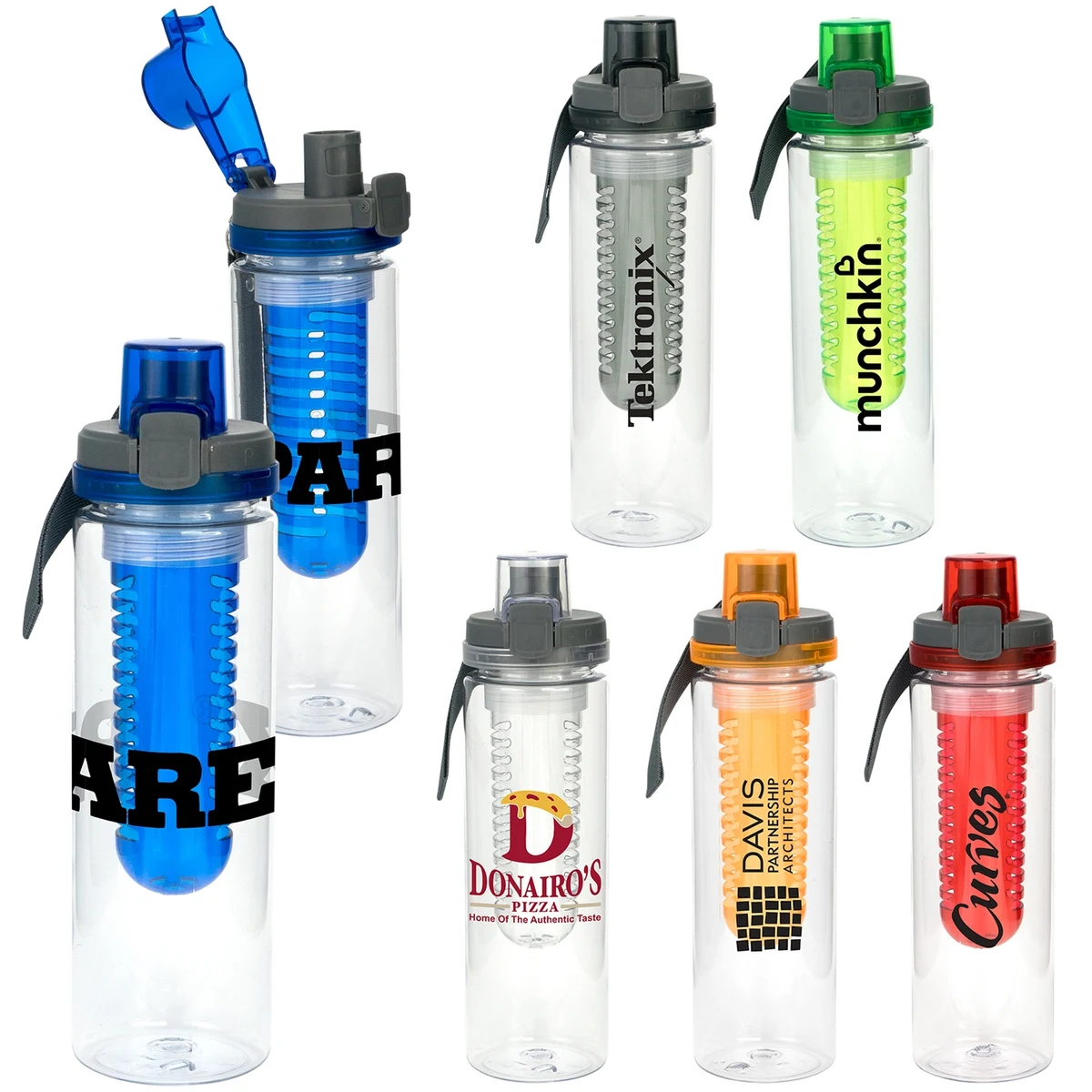 Locking Lid 24 oz. Recycled Bottle With Infuser 1