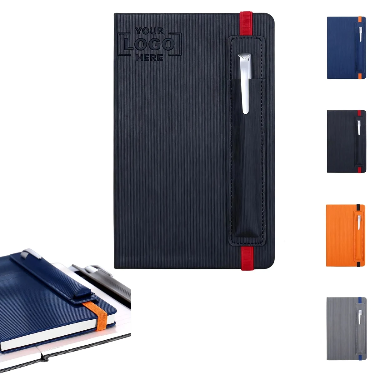 A5 Pen Holder Strap Business Office Notebook 1