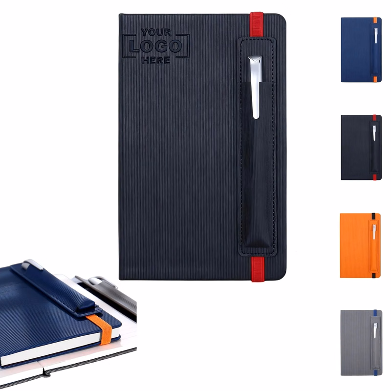 A5 Pen Holder Strap Business Office Notebook