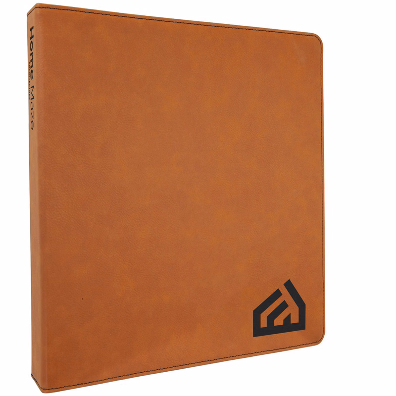 10 " x 11 " Rawhide Leatherette 3-Ring Binder w/ 1" Slant D-Rings