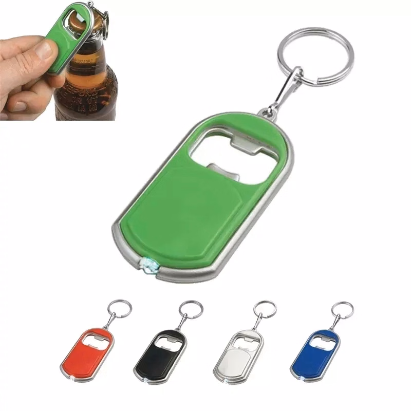 Aluminum Plain Bottle Opener with Keychain