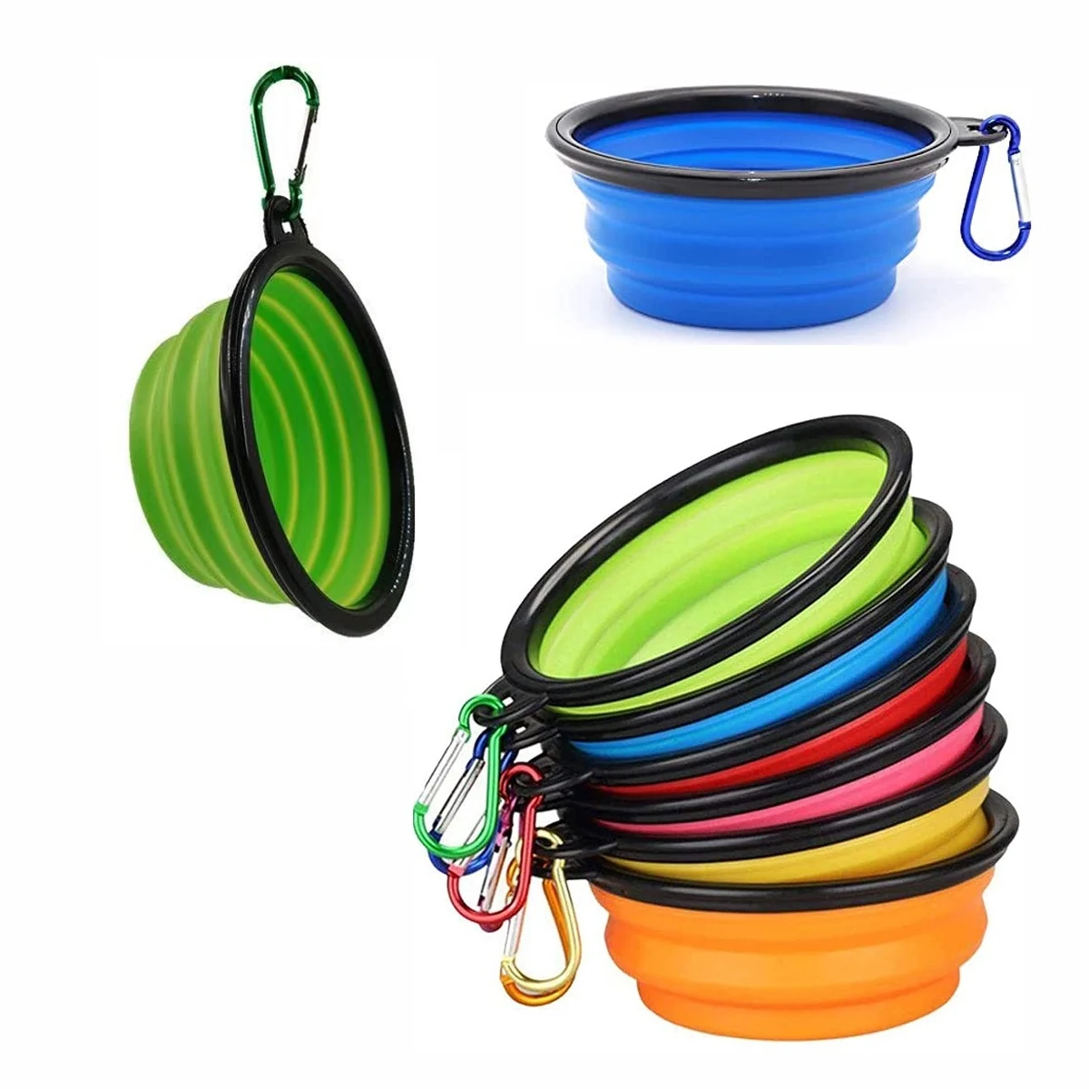 Collapsible Silicone Pet Dog Travel Bowl 1