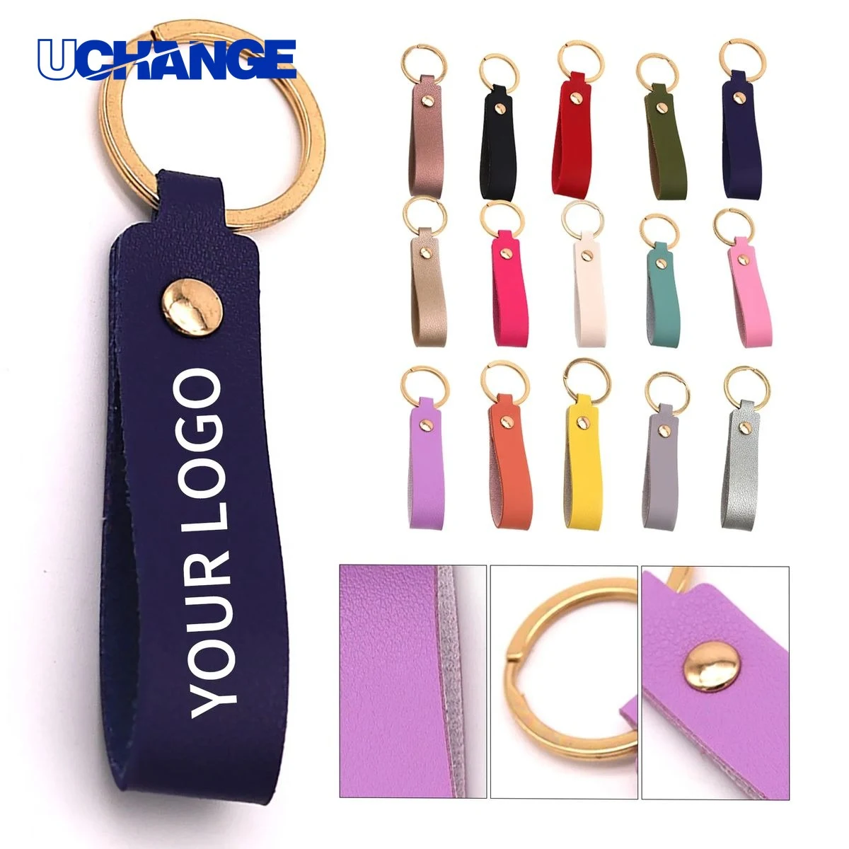 Leather Keychain Accessory 3.35" x 0.63" for Daily Carry 1