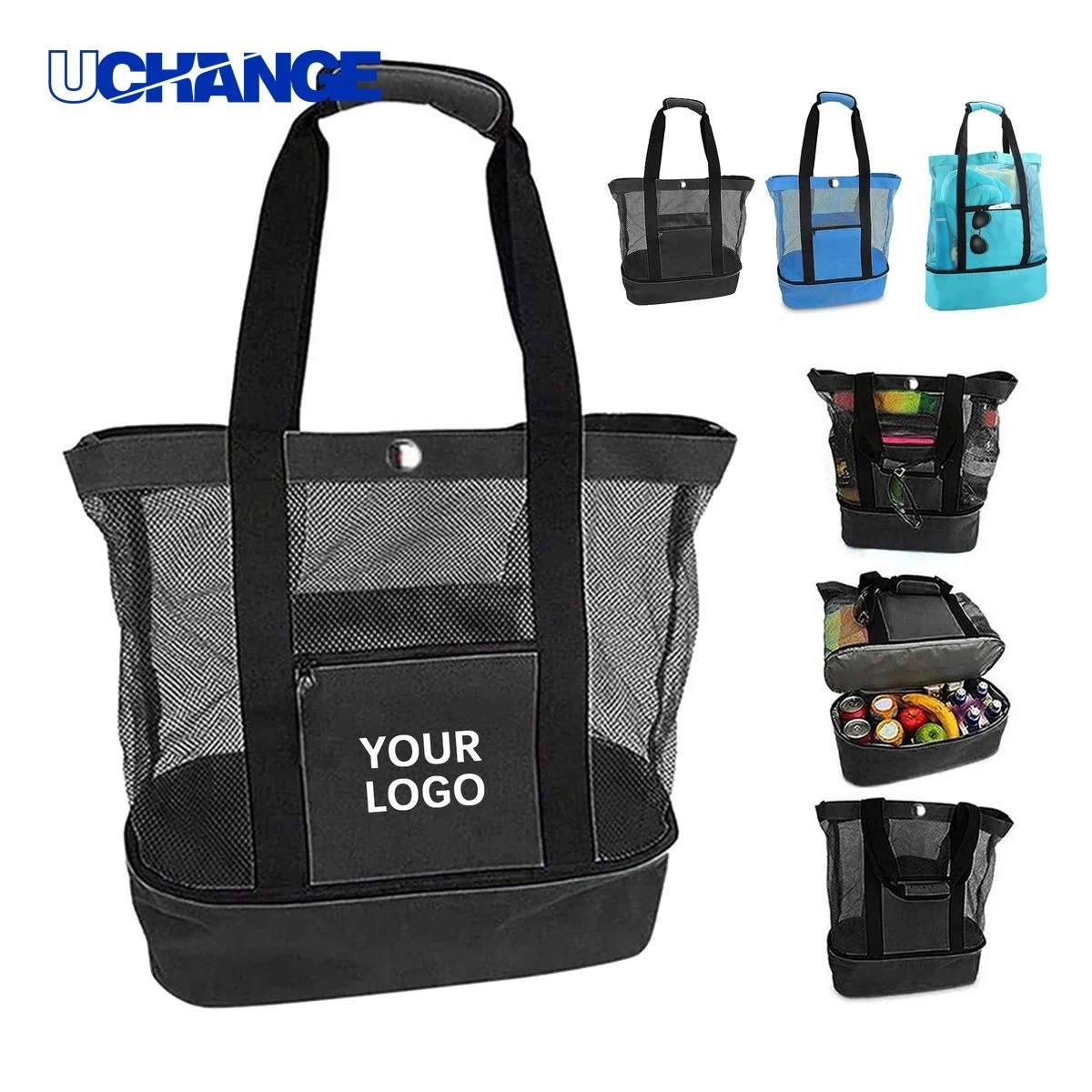 Insulated Beach Tote Cooler Carrier 19.7 x 6 x 15.8 Inches 1