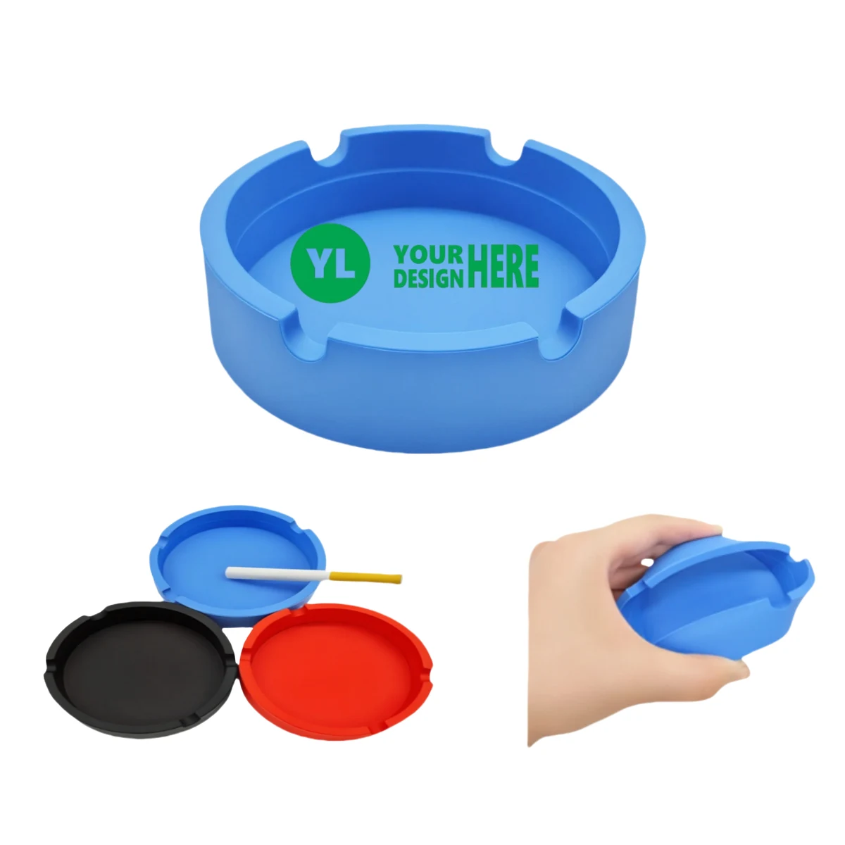 Round Silicone Ashtray MOQ 50 PCS 1