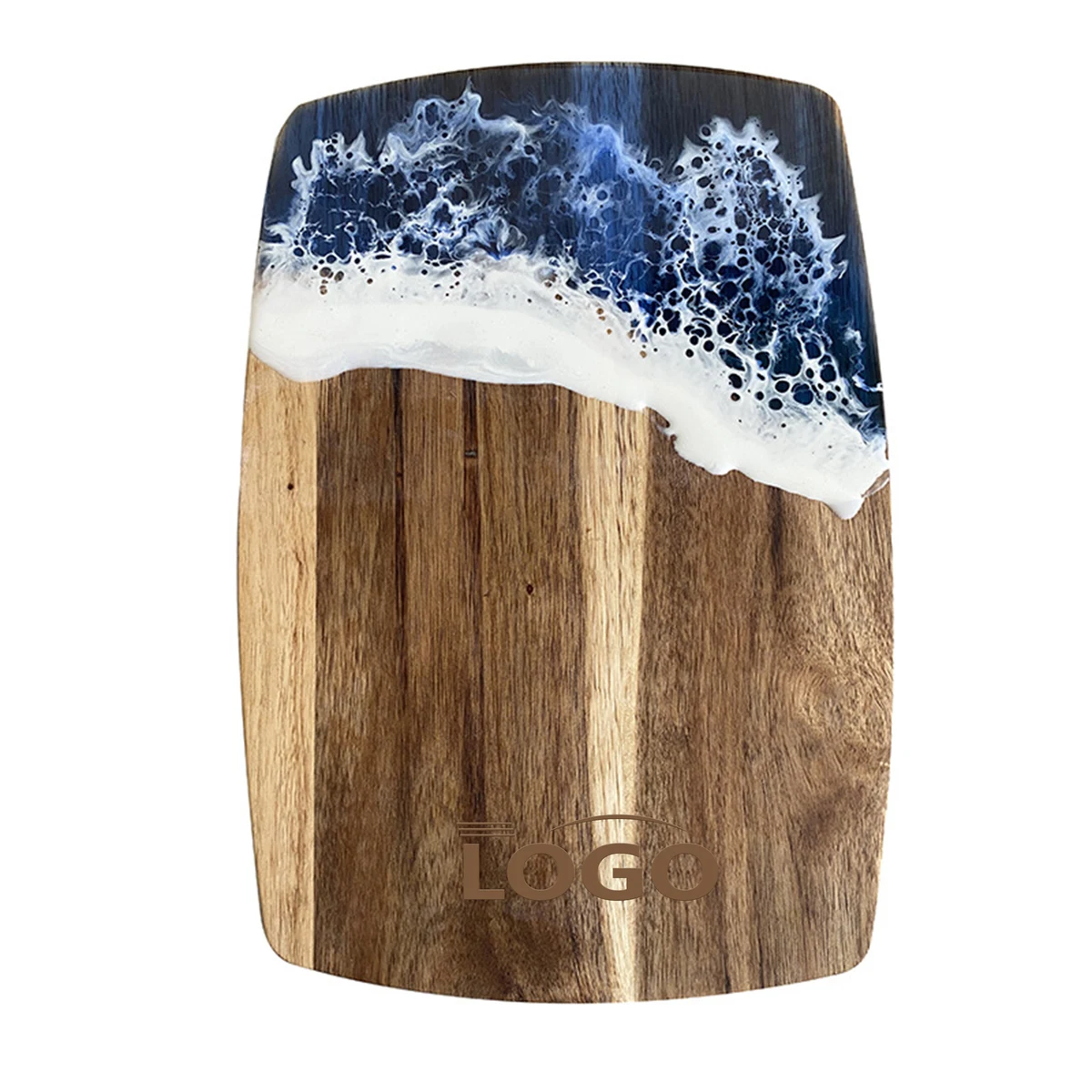 Acacia Wood Cutting Board with Resin Design 1