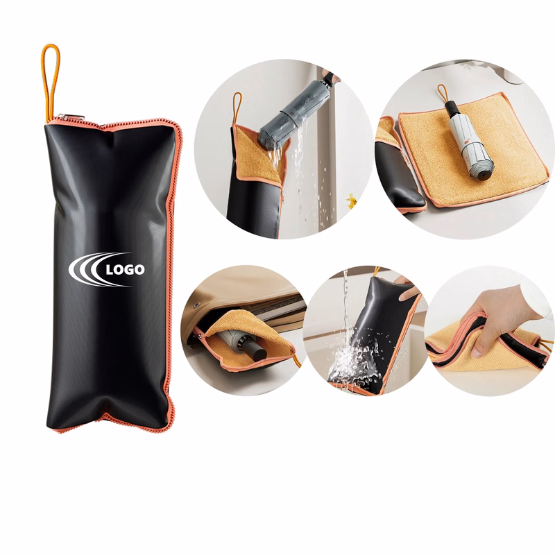 Custom Logo Absorbent Handheld Umbrella Sleeve