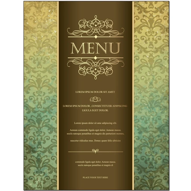 Repositionable 8.5"x 11" Menu(Not Magnetic) 1