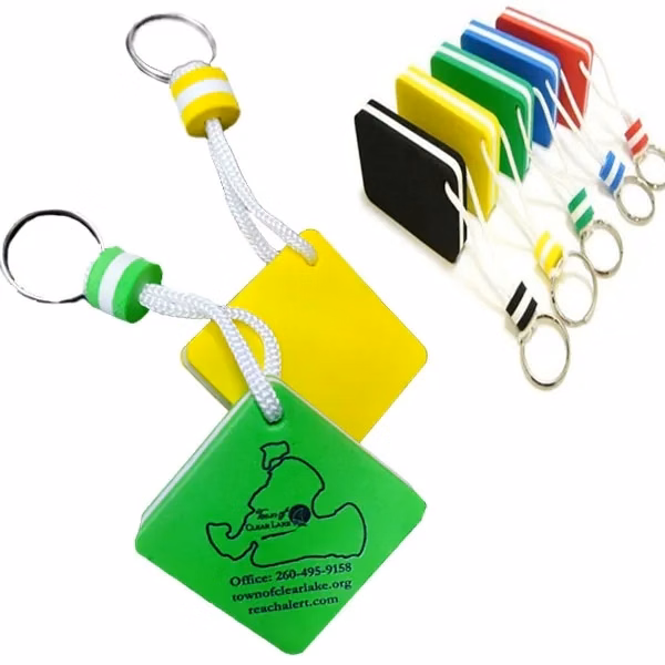Square EVA Foam Floating Keychain