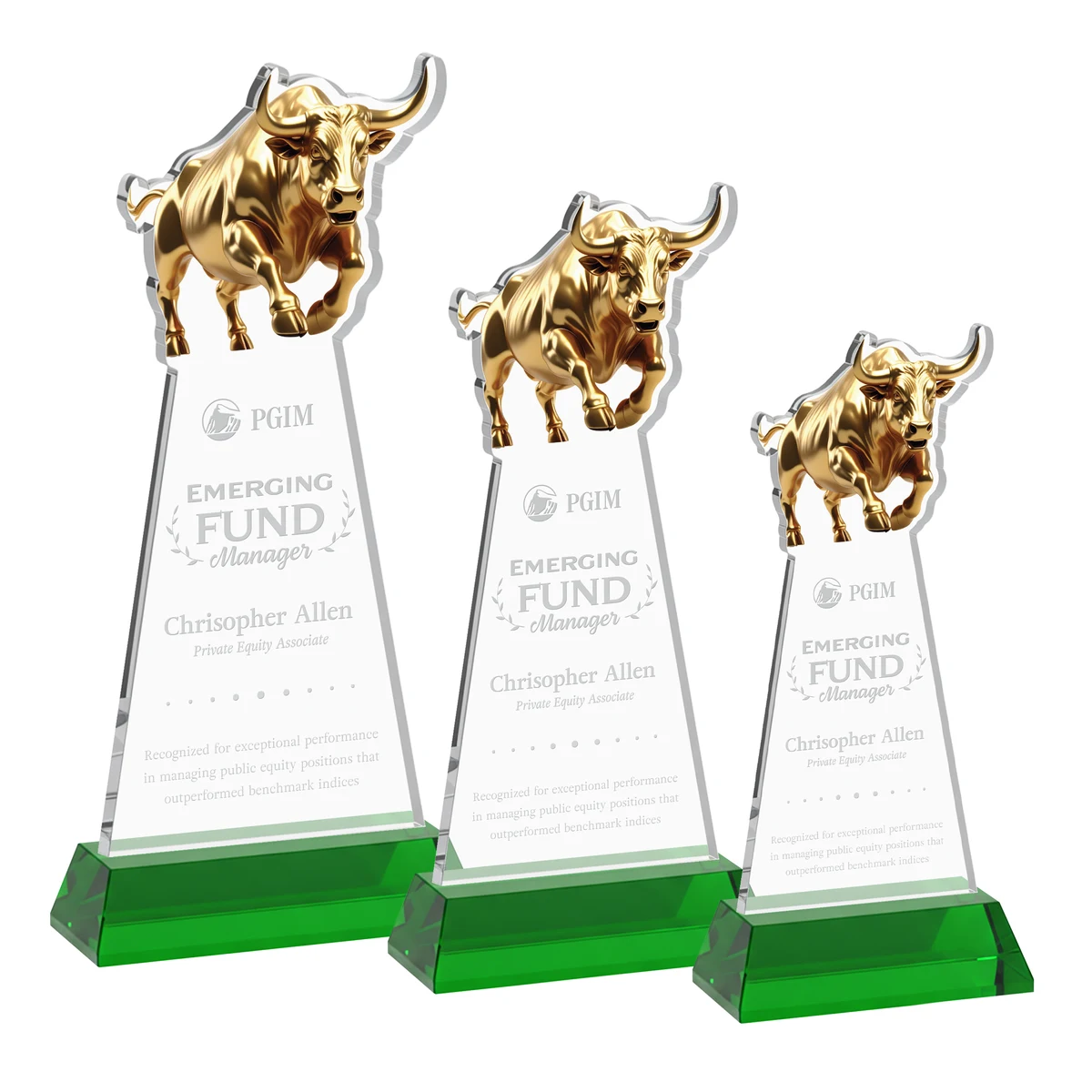 Raging Bull Award on Hartford Base - Green 1