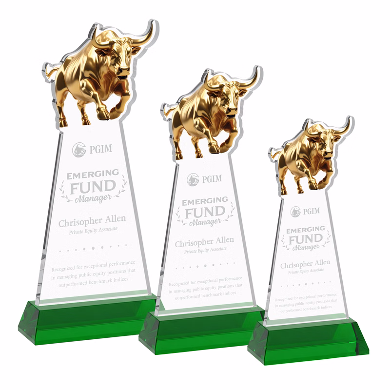 Raging Bull Award on Hartford Base - Green