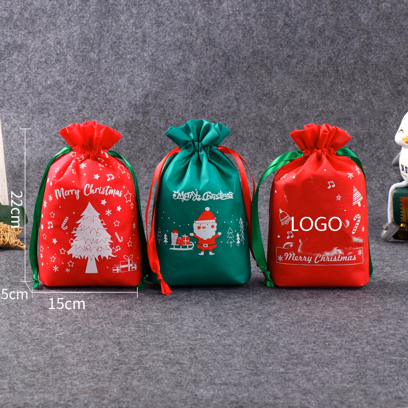 70gsm Quality Non woven Candy Pouch for Christmas
