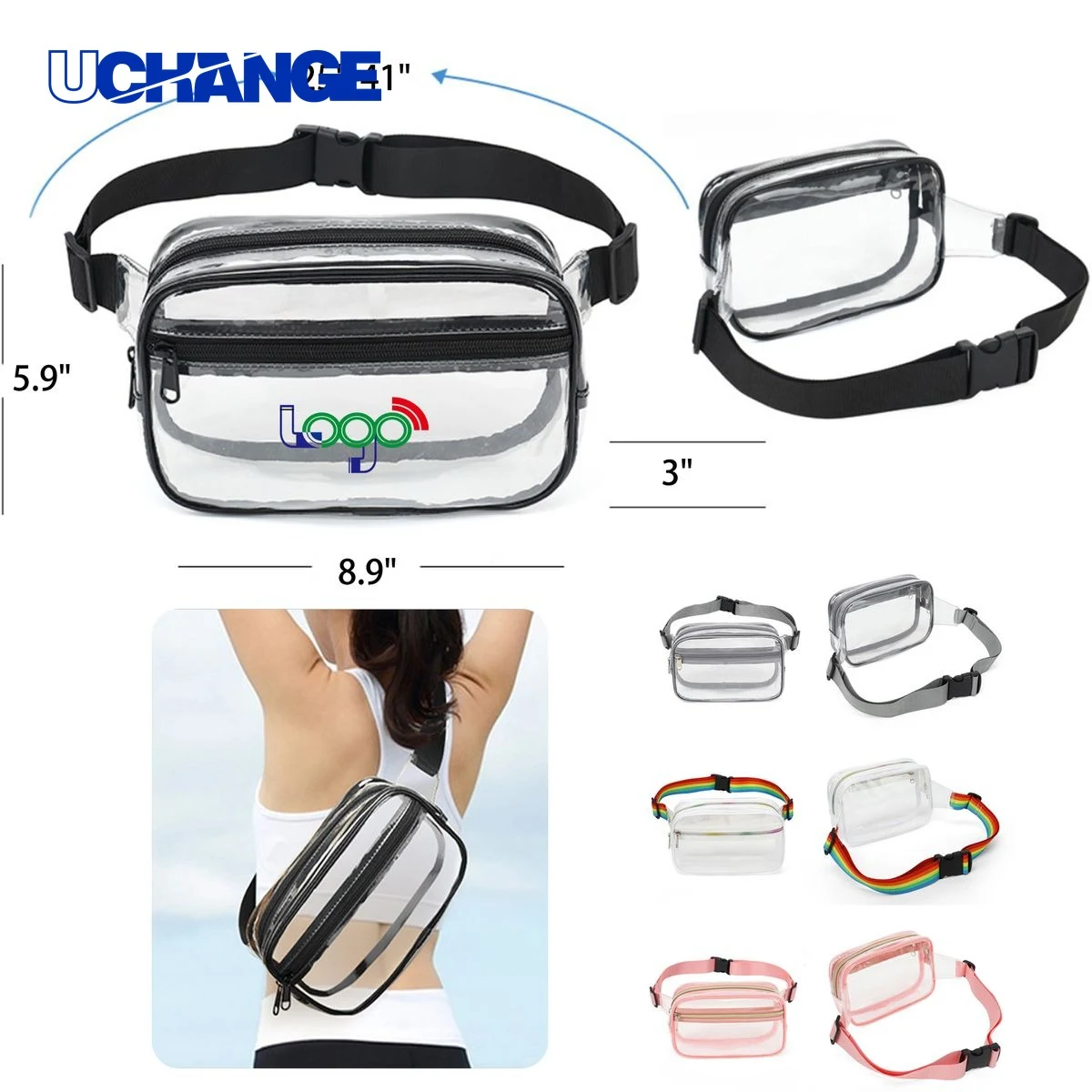 Stylish Transparent Waist Bag Organizer 1