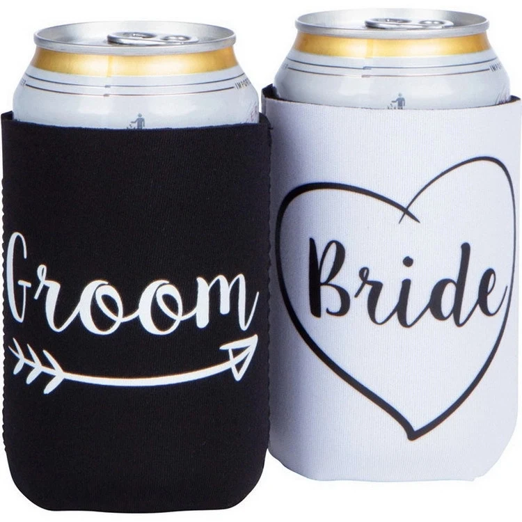 Collapsible Neoprene Beverage Insulator Can Holder, custom koozie with logo imprint 1