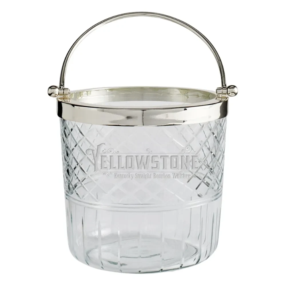 2.9L Glass Ice Bucket with Tongs 1