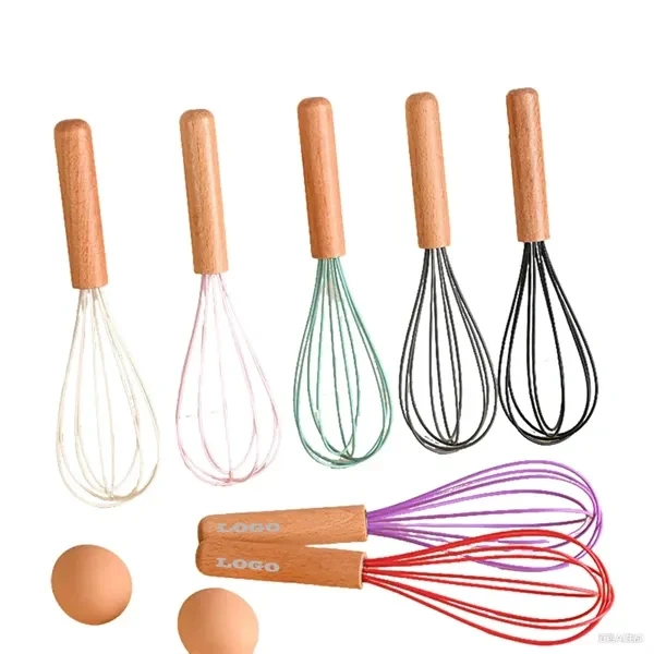 Custom Stainless Steel Silicone-Wrapped Wire Egg Beater 9.25 Inch — Kitchen Promotion 1