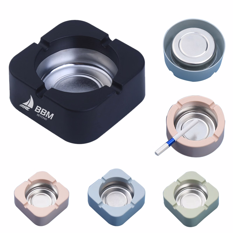 Double Layer Stainless Steel Ashtray