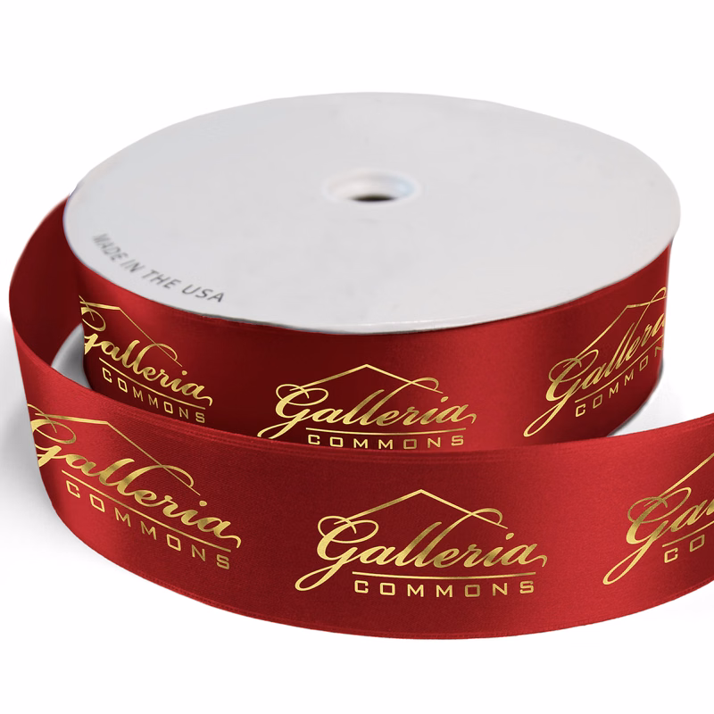 2 1/2" Badge Satin Ribbon - 100yd Roll - Foil Print