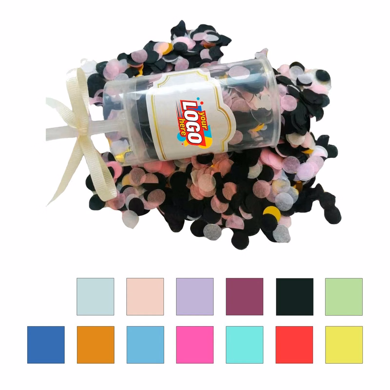 Wedding Birthday Push Multicolored Confetti Popper
