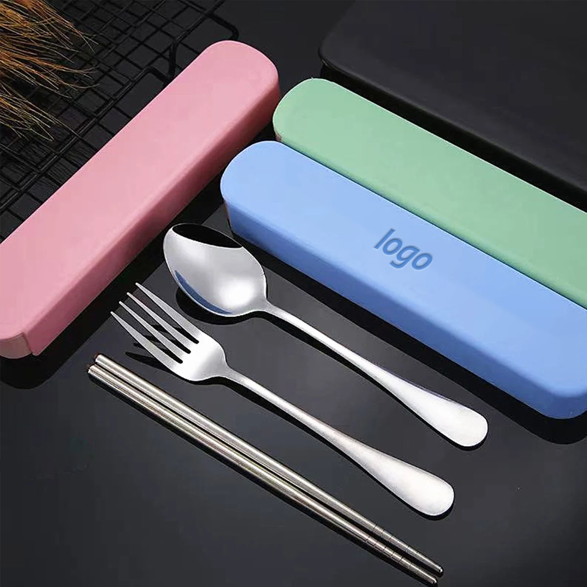 Polished Stainless Steel Three-Piece Tableware Set 1