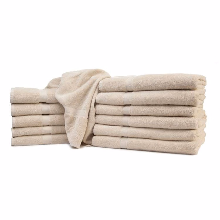 Golden Touch Dobby Border Towels Beige 30x70