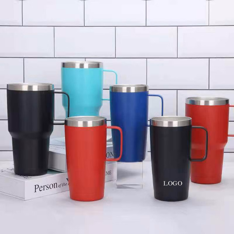 20 Oz. Vacuum Insulated Coffee Mug w/Handle