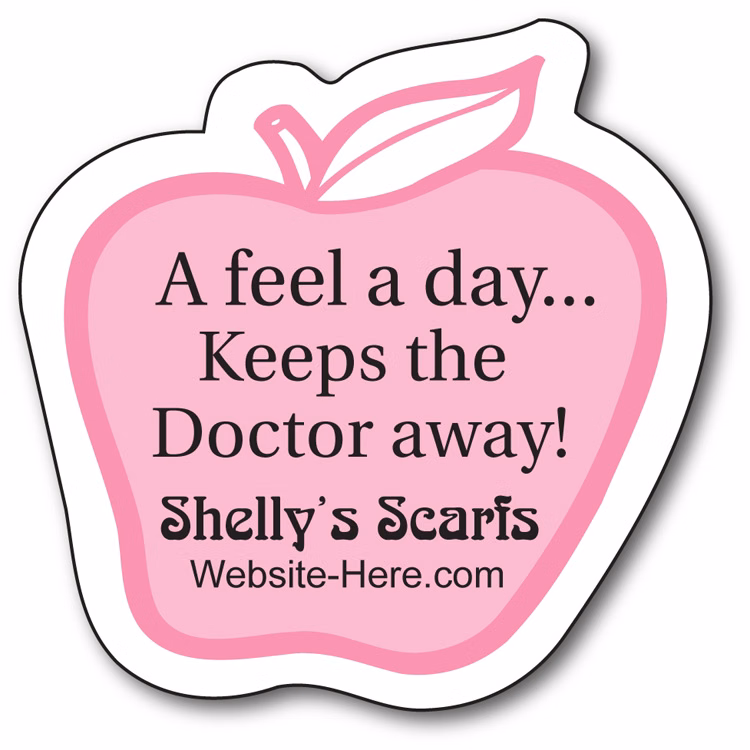 Awareness Magnet - Apple Shape (3x3) - 25 Mil.