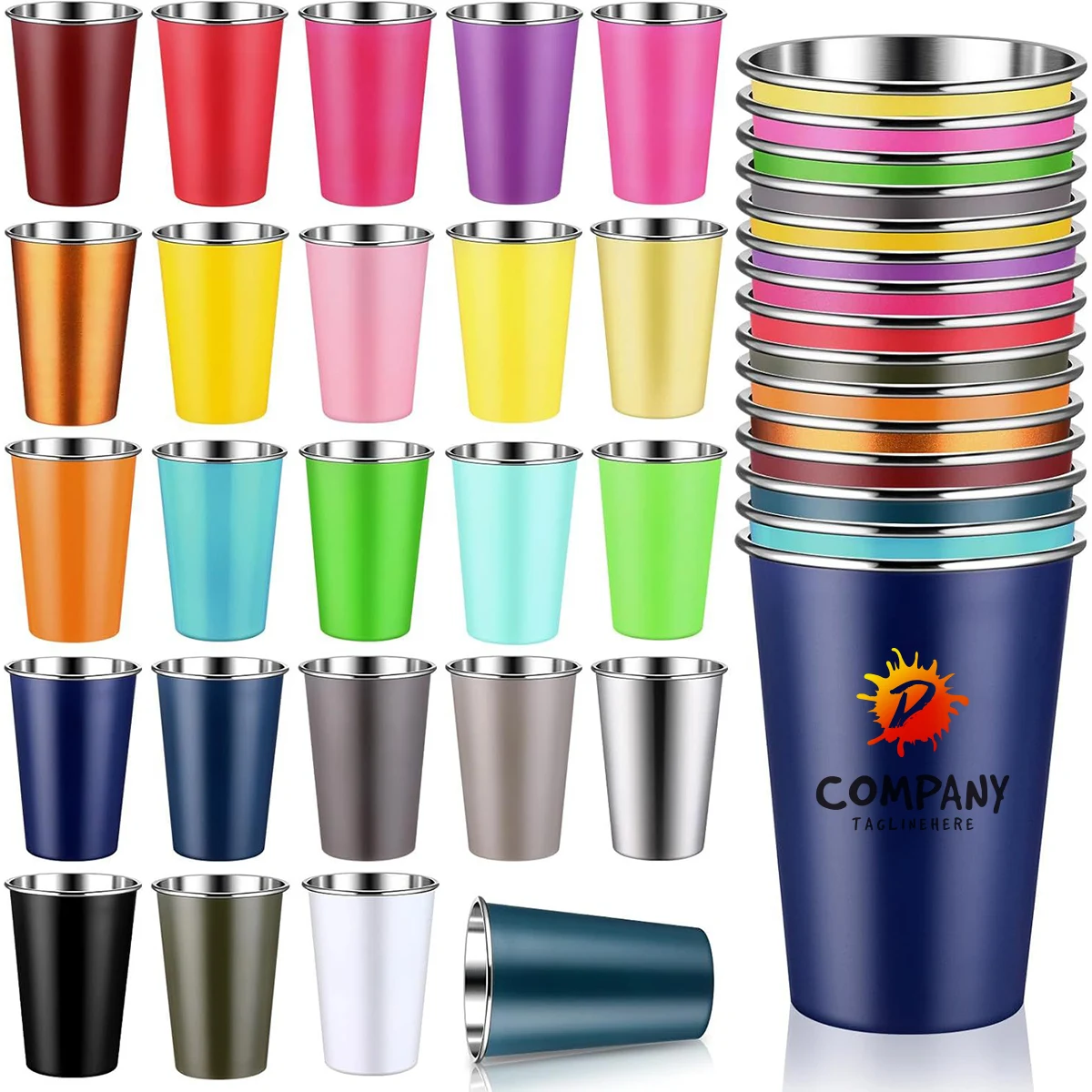 Stainless Steel Shatter-Resistant Stackable Drinking Cup 1