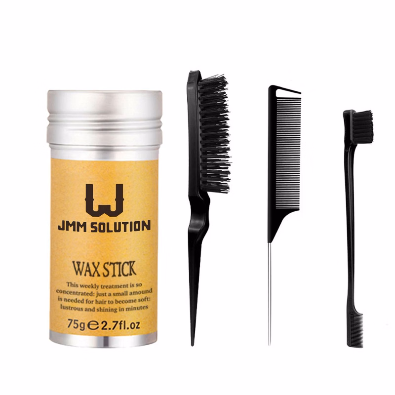 Hair Wax Stick w/ 3 Styling Combs Set