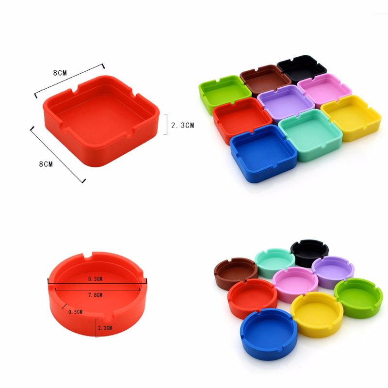 Multi-color Round Silicone Ashtray