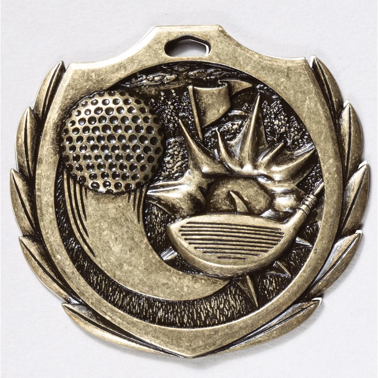 Golf Burst Medal 2 1/4"