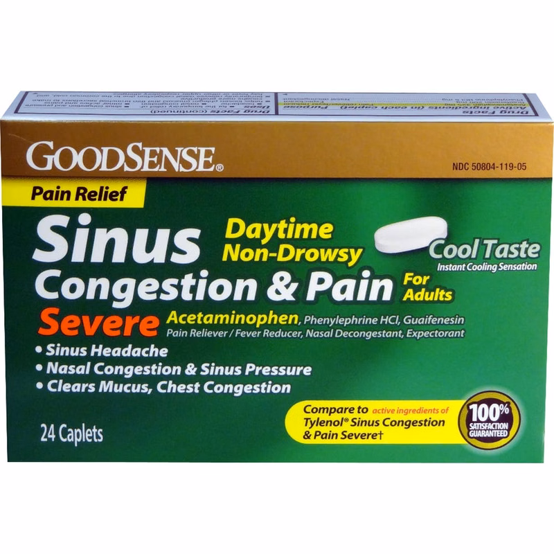 Sinus Severe Caplets - 24 Pack Non-Drowsy