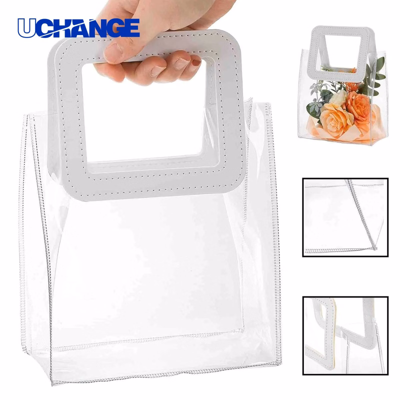 PVC Clear Gift Wrap Tote Bag
