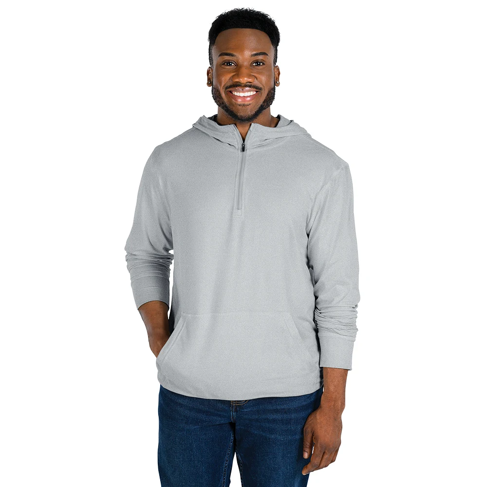 Men's Pulse Performance Quarter Zip Hoodie, custom hoodie or sweatshirt with logo imprint 1