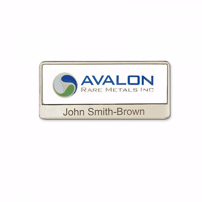 Custom Stock Rectangular Printed Nametag