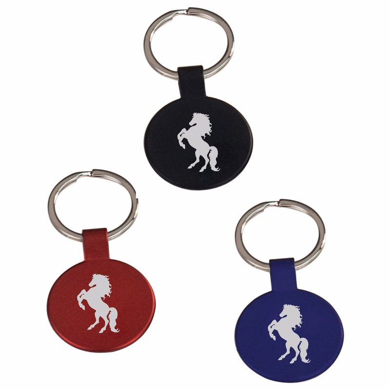 Round Metal Key Chain Laser Engraved