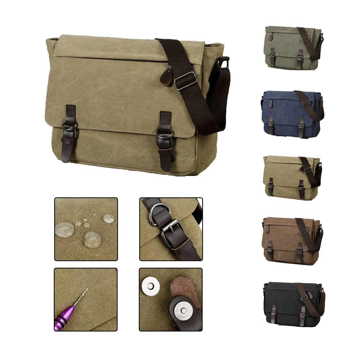 Canvas Crossbody Business Bag 1